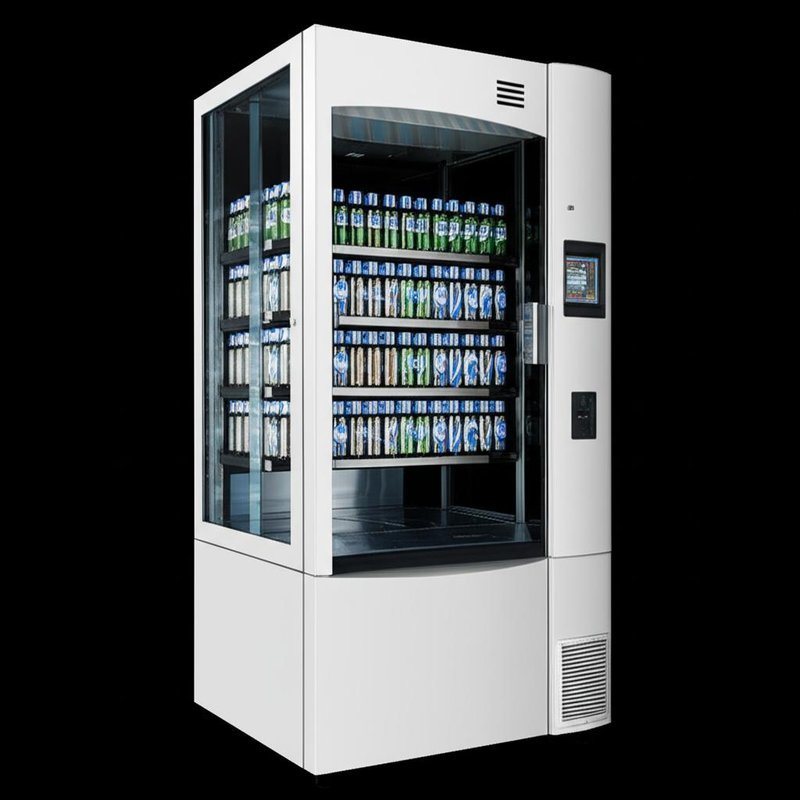 Recycle Bedding Soft Drop Systems Bottle Reverse Vending Machine for Glass Bottle and Optional Refrigerator